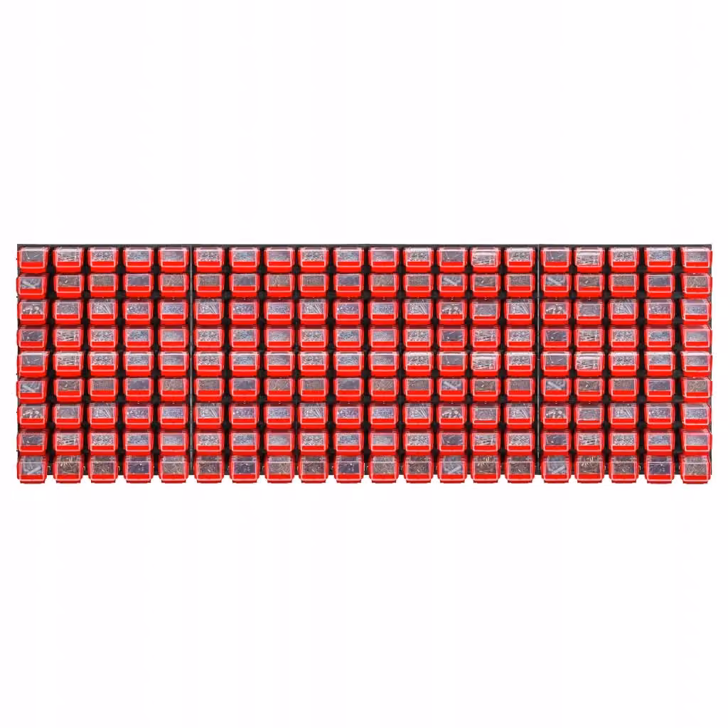 Pannello portautensili da parete KADAX per officina e garage, nero e rosso, L: 232 cm, H: 78 cm – 2