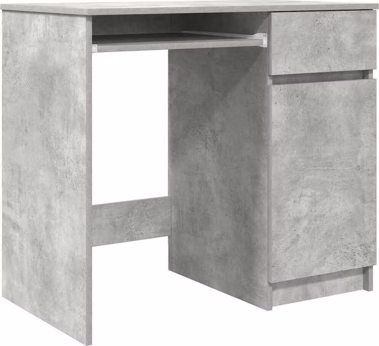 Scrivania Grigio Cemento 86x49x76 cm in Legno Multistrato