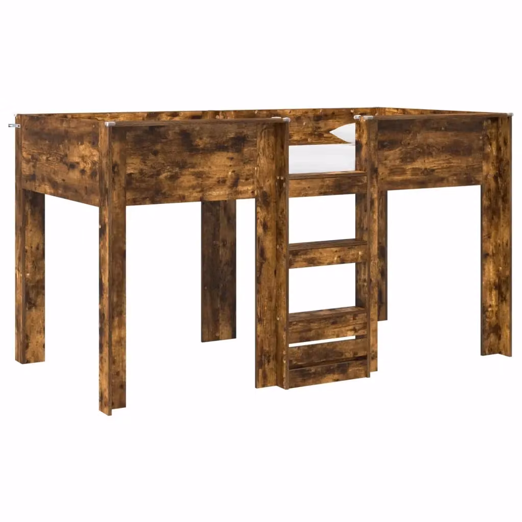 Letto a castello per bambini vidaXL in legno color rovere marrone L: 200 cm, P: 100 cm, H: 203 cm – 2