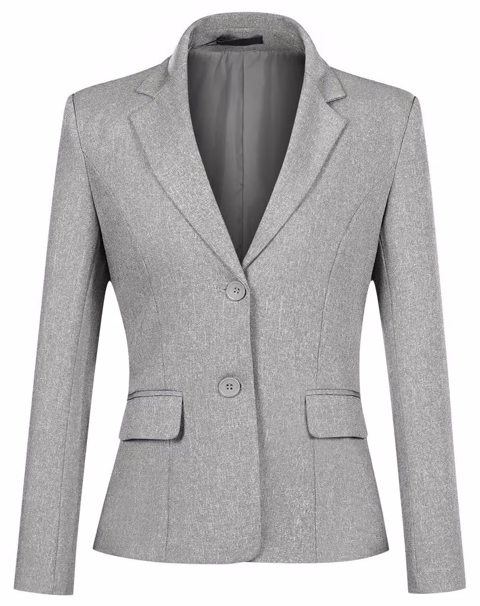 Solidchoice - Giacca da donna con tasche e bottoni, ideale per il tempo libero e per l'ambiente lavorativo