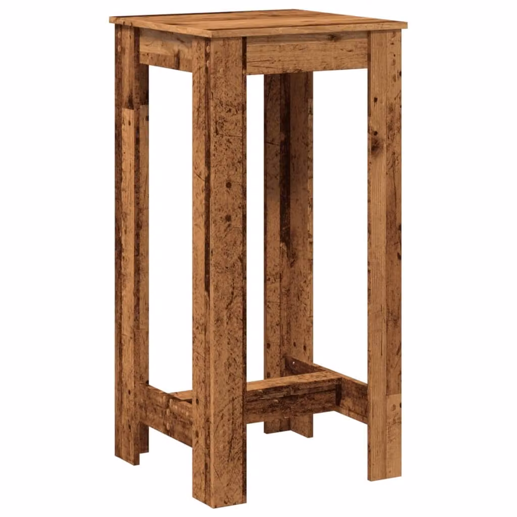 Tavolo da Bar Legno Antico 51x50x103,5 cm in Legno Multistrato