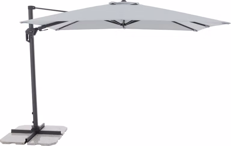 Ombrello con gamba laterale Doppler ACTIVE Green Edition 310 x 210 cm grigio