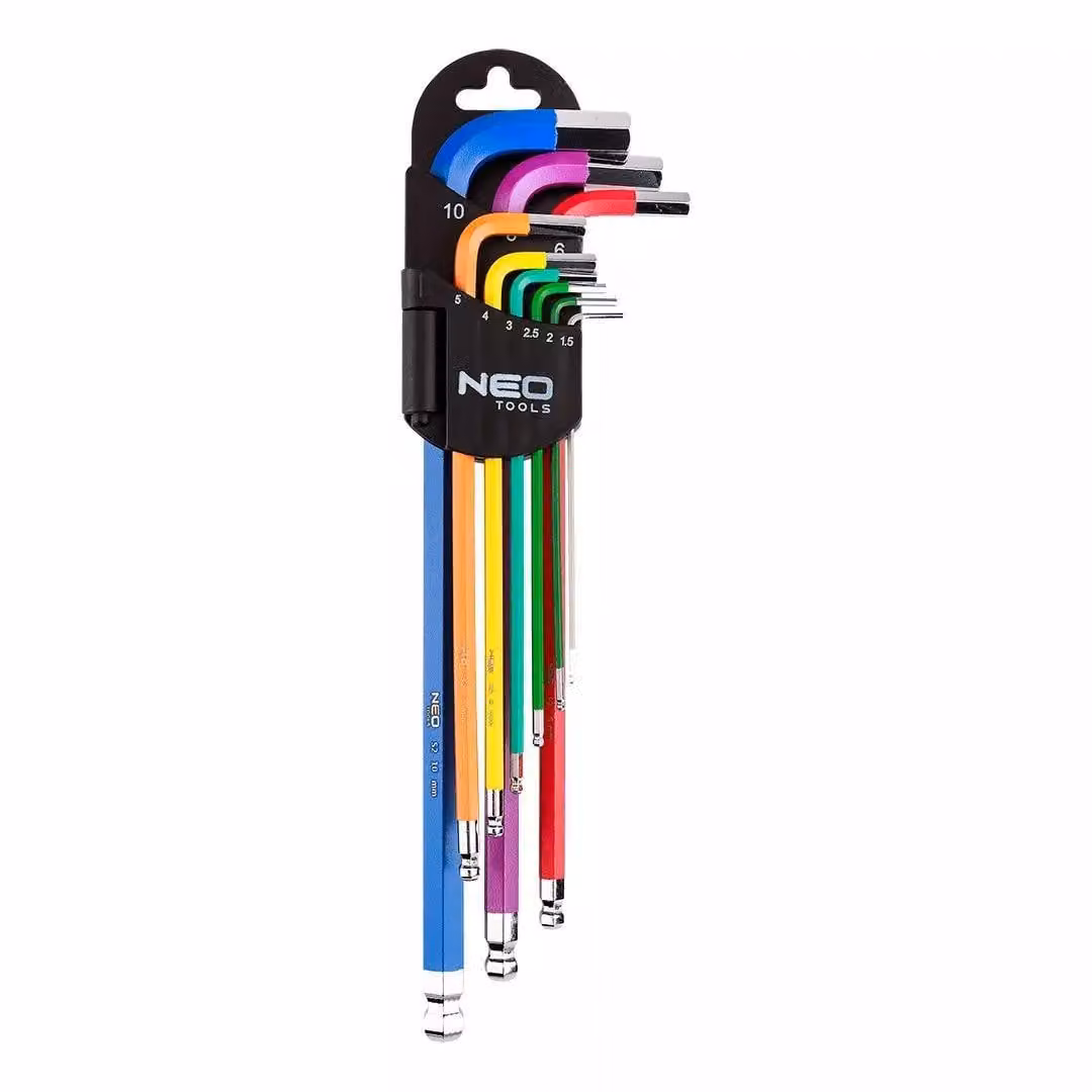 NEO TOOLS Chiavi esagonali 1,5-10 mm, set di 9 pezzi.