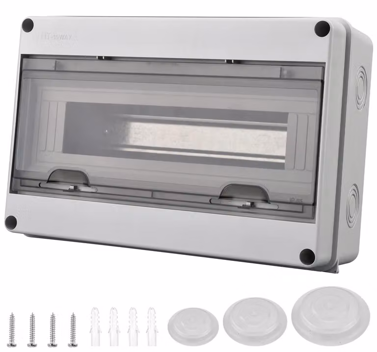 Armadio di distribuzione a parete, scatola di fusibili impermeabile IP65, con sportello per 15 moduli