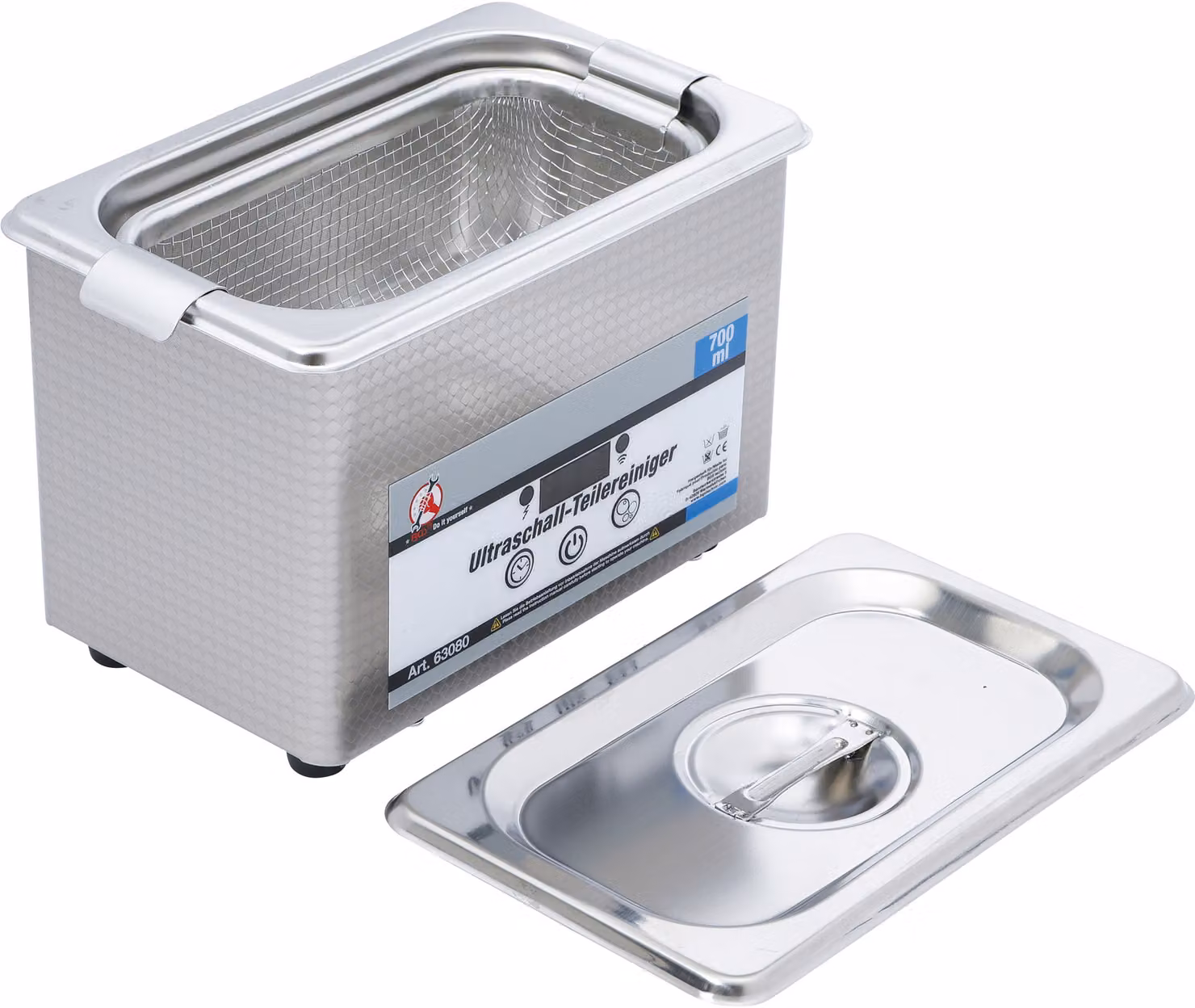 BGS TECHNIC Pulitore a ultrasuoni 63080, 700 ml, 230 V, 35 W