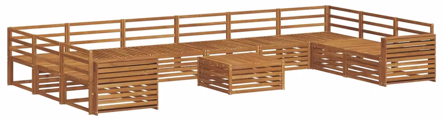 Panca da giardino in legno di acacia massello – Resistente agli agenti atmosferici e durevole – Larghezza 83 cm – Adatta per l'esterno