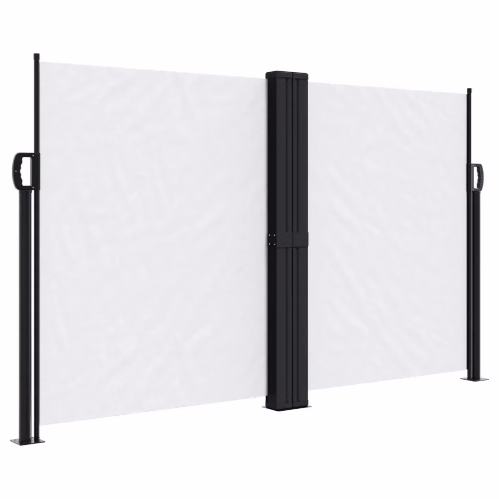 Tenda da sole laterale retrattile Videx in poliestere bianco con struttura in acciaio L: 600 cm, H: 140 cm – 2