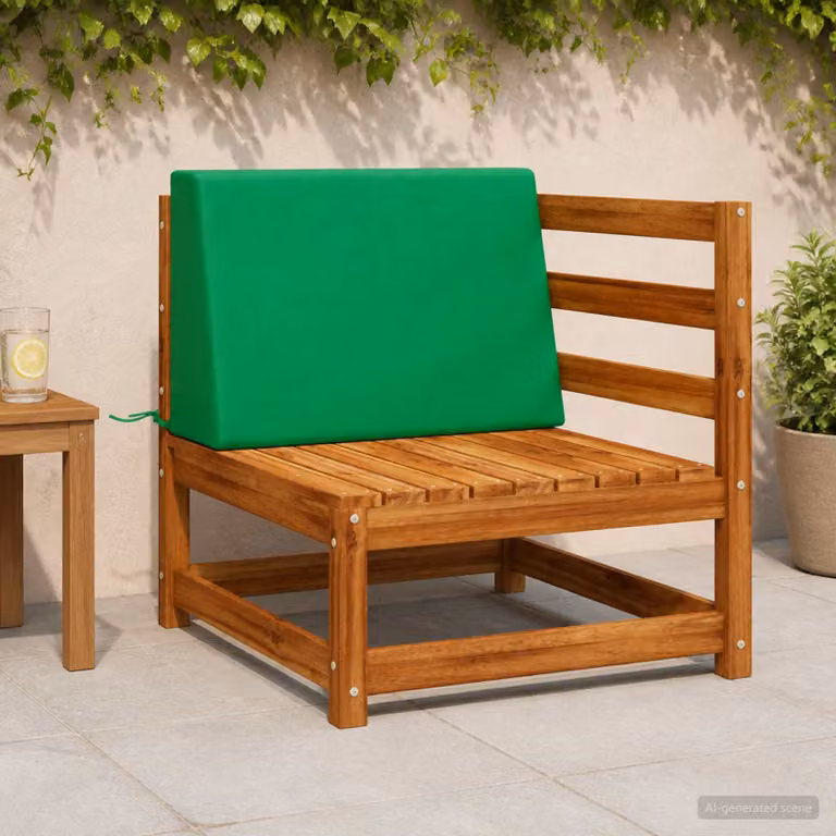 vidaXL Cuscino schienale SOEST in poliestere verde L 60 cm x P 20 cm x H 40 cm