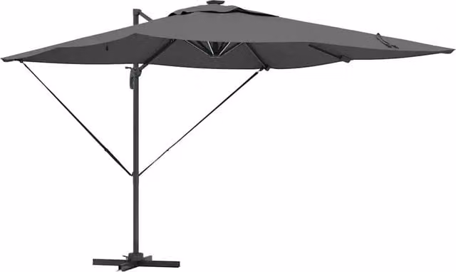 Ombrello | Parasolne Antracite 286 x 284 x 270 cm Alluminio e Poliestere