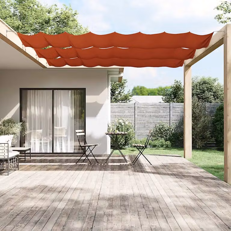 Paravento Verticale vidaXL in Tessuto Oxford Colore Terracotta, L: 140 cm, H: 800 cm