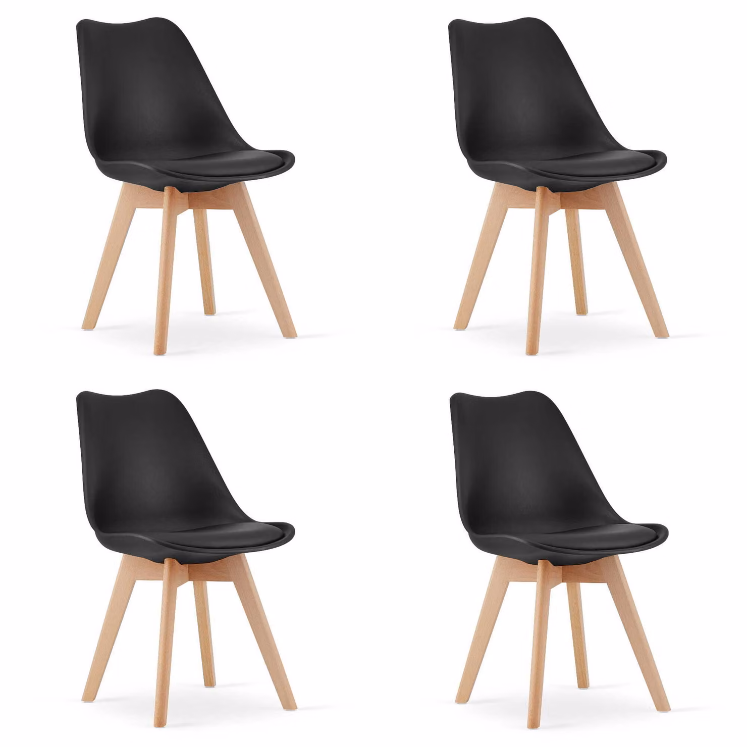 Sedia MARK nera x 4