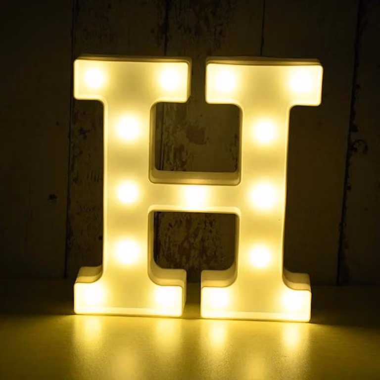 Lettera 3D illuminata a LED, lettera da 22 cm H