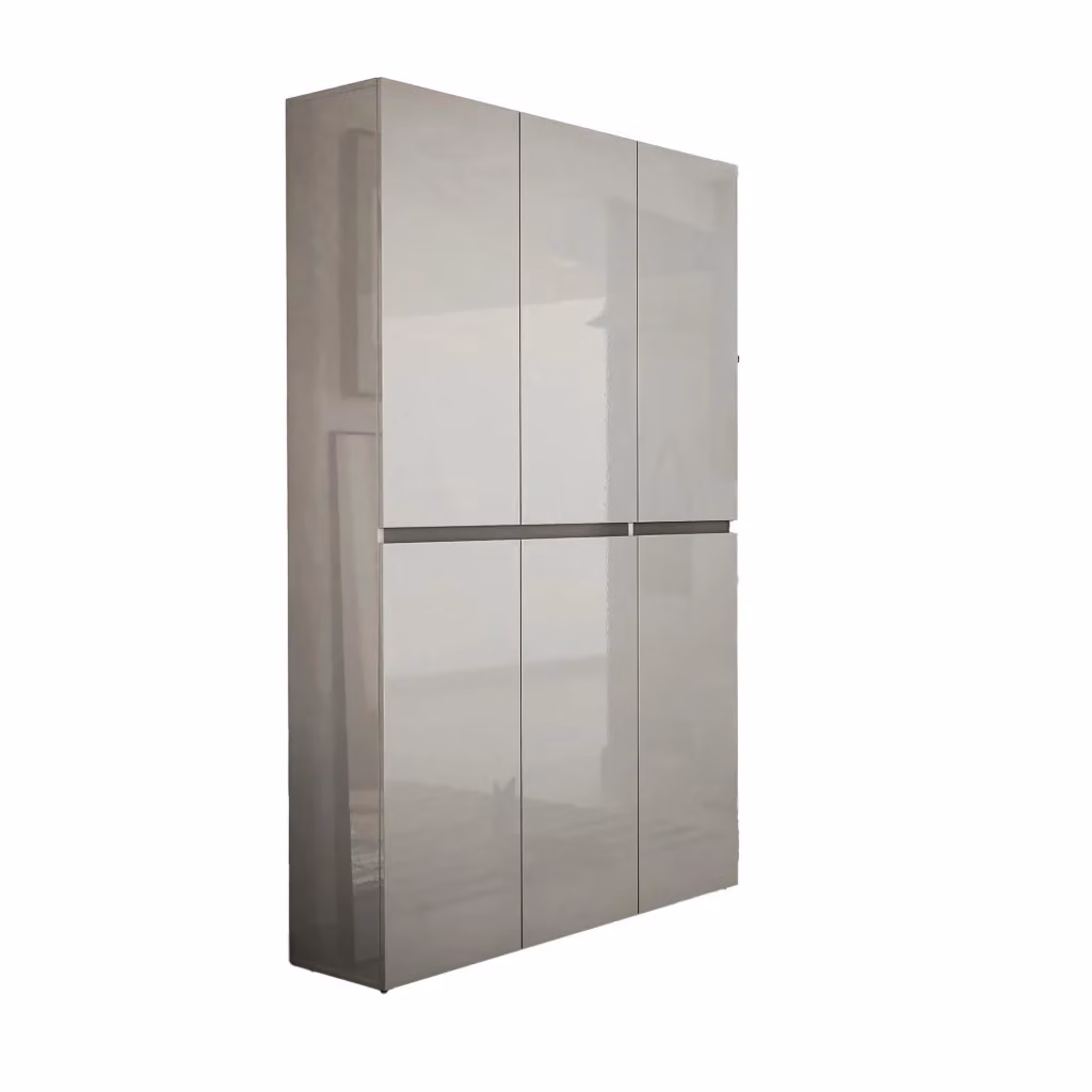 Scarpiera Diva DMORA, Armadio da ingresso moderno e multiuso, Grigio, L: 122 cm, P: 34 cm, H: 200 cm – 2
