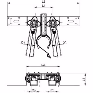 Gruppo TECE flex EH w. Dischi da parete 16 x 1/2, 720565