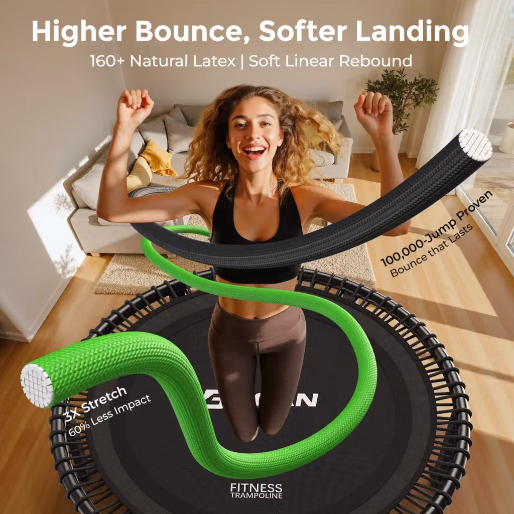 Trampolino per adulti Xylo con manubrio e portacellulare, bianco – 2