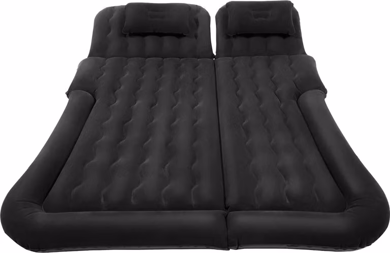 Letto ad aria per auto, gonfiaggio rapido, doppio poggiatesta, nero