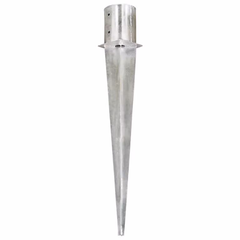 Picchetti di Terra 2 pz Argento 12x91 cm in Acciaio Zincato