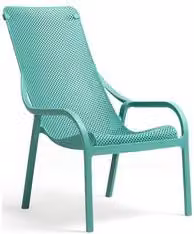 Poltrona in polipropilene Nardi NET Lounge Salice color beige o turquoise con finitura opaca