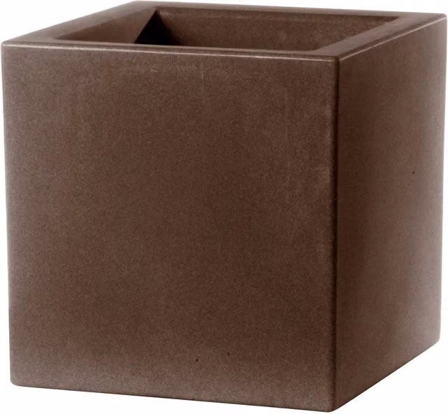 Vaso Cubo Essential 50 Schio in Resina Bronzo L/P/H: 50 x 50 x 50 cm