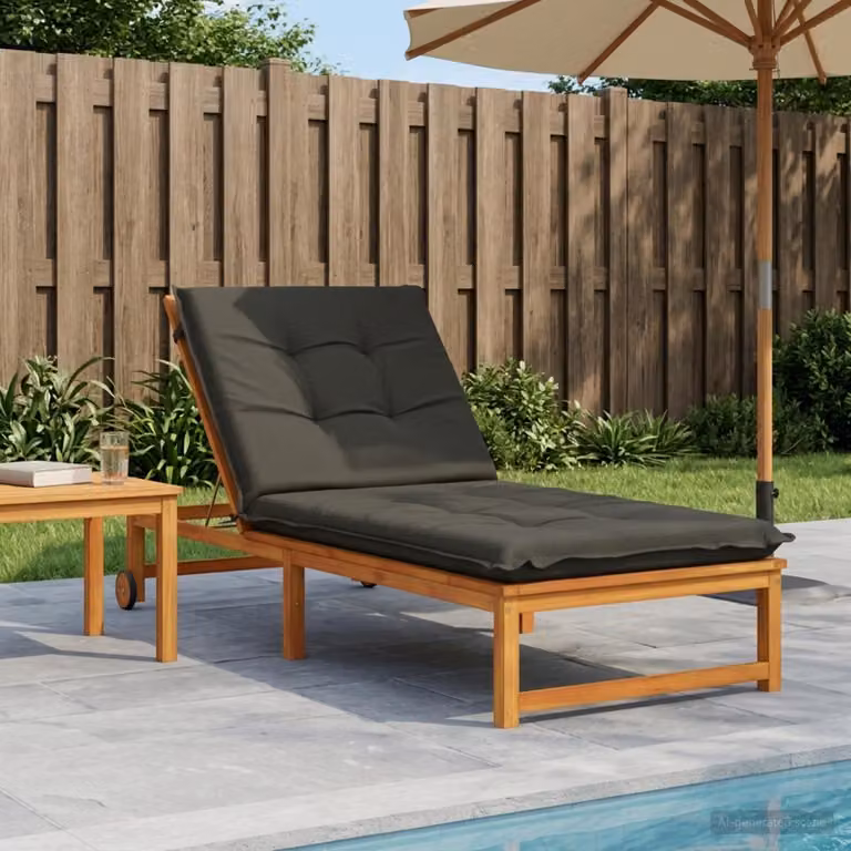 vidaXL Cuscino per Lettino GEMERT 100% Poliestere Antracite