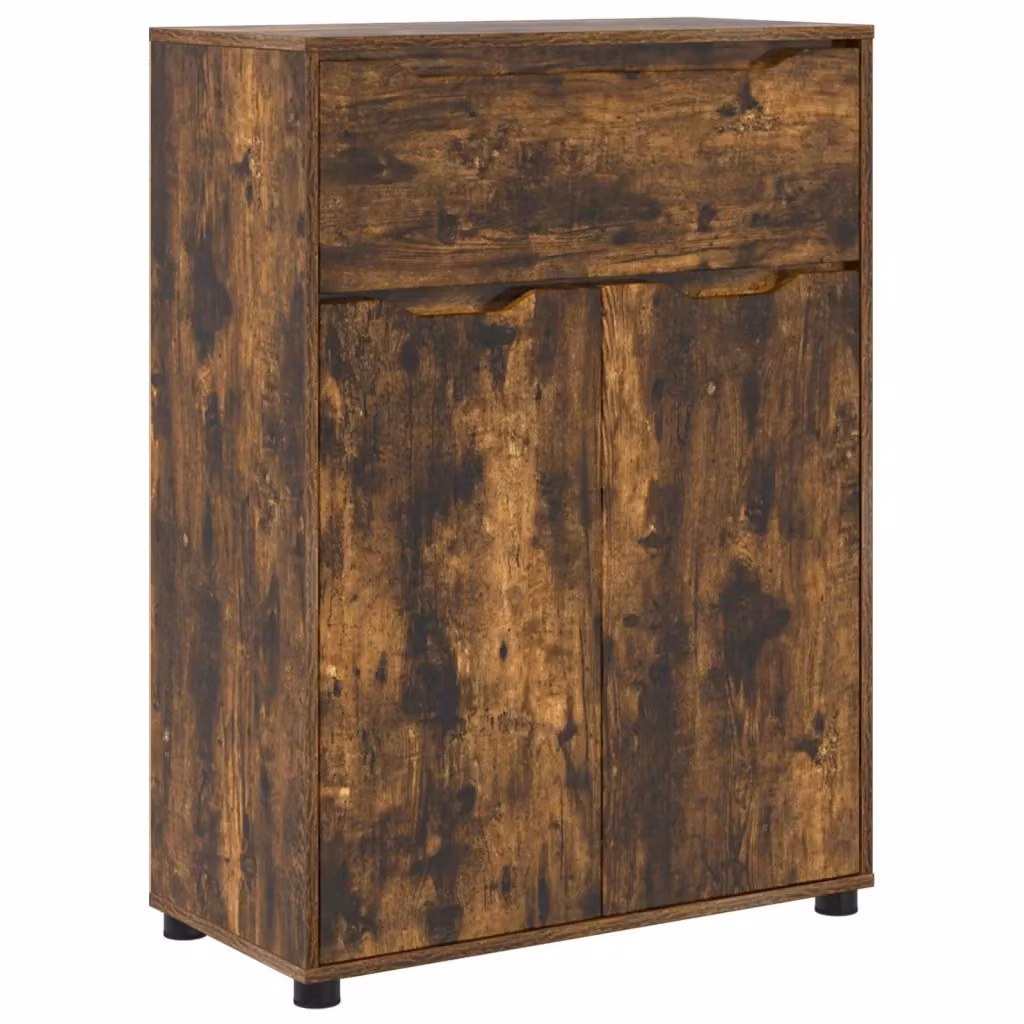 Mobile da Bagno Moderno vidaXL in Rovere Marrone con Ante e Cassetti L: 72,5 cm, P: 36,5 cm, H: 100 cm – 2