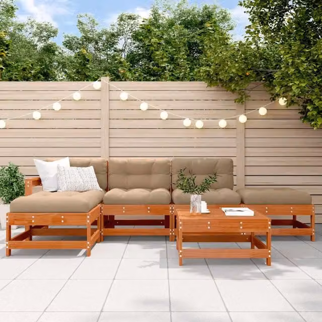 Set Lounge da Giardino 6 pz Marrone Cerato 3418109