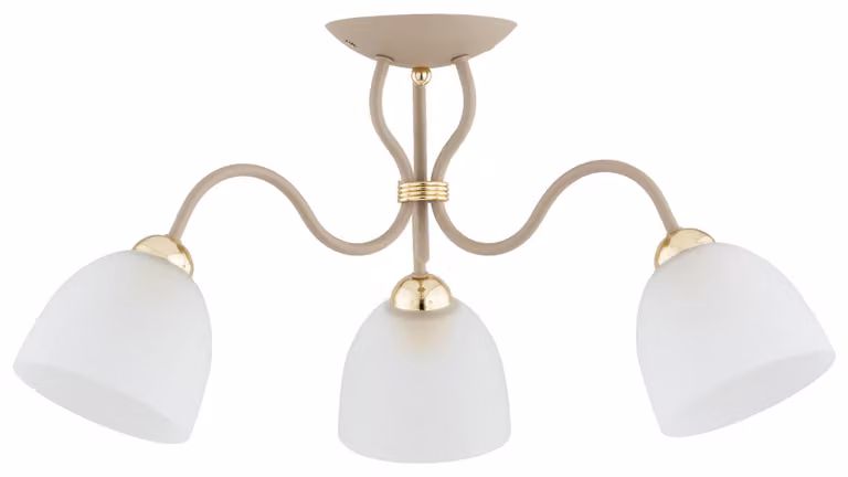 Lampada a sospensione ARIEL con bracci intrecciati, beige, 3xE27x15W, metallo, dimensioni: 32,4x56x56 cm, IP20, Alfa