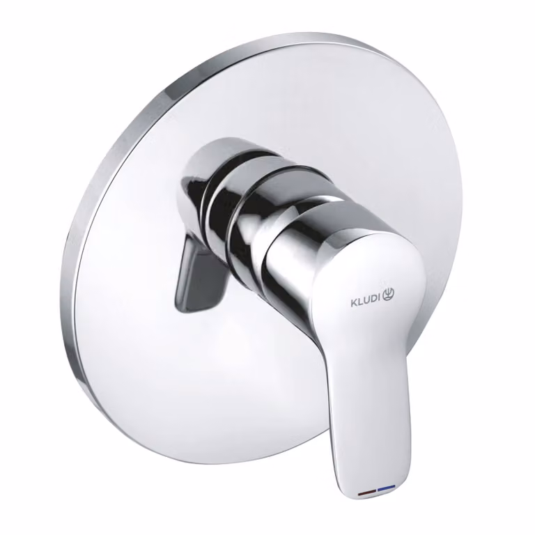 KLUDI PURE&EASY Mitigeur monocommandé encastré pour douche, montage mural, 25 l/min, chrome, 376550565, 376550565