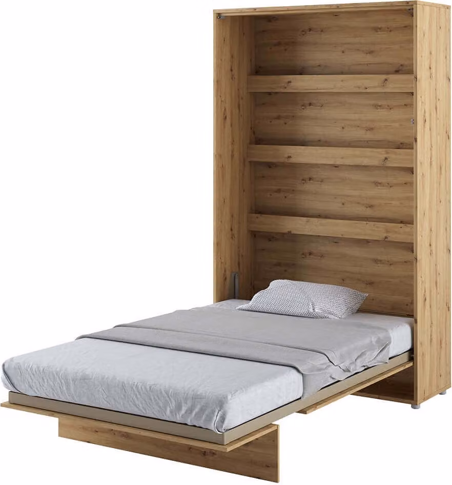 Letto a parete Armadio letto LETTO CONCEPT BC-02 Verticale 120x200 ROVERE ARTIGIANALE Letto pieghevole a parete, letto pieghevole ad armadio, armadio con letto pieghevole integrato, letto funzionale incl. rete a doghe