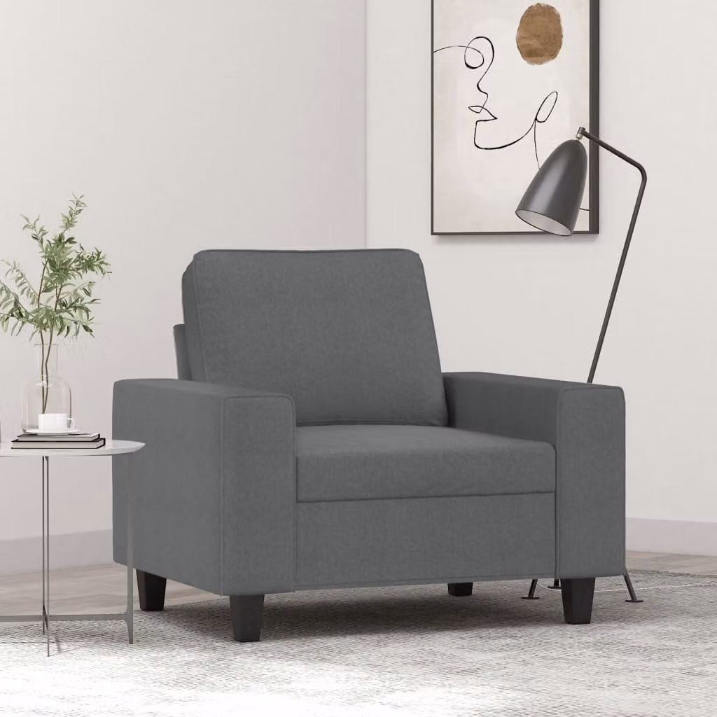 Maison Exclusive - Poltrona grigio scuro 60 cm tessuto