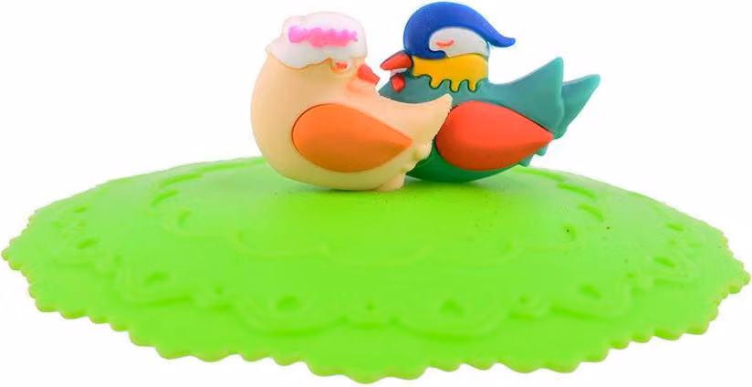 Coperchio in silicone per tazza da 10 cm con uccellini