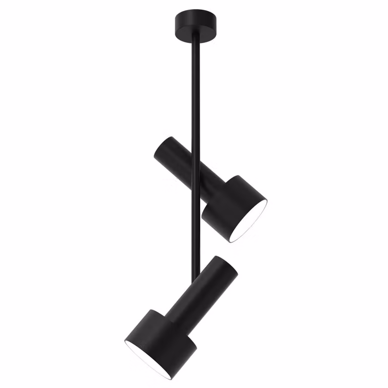 Lampada a sospensione LINTERNA bianco e nero 2xGX53x12W in metallo, dimensioni: 54x19x19 cm, IP20, Milagro