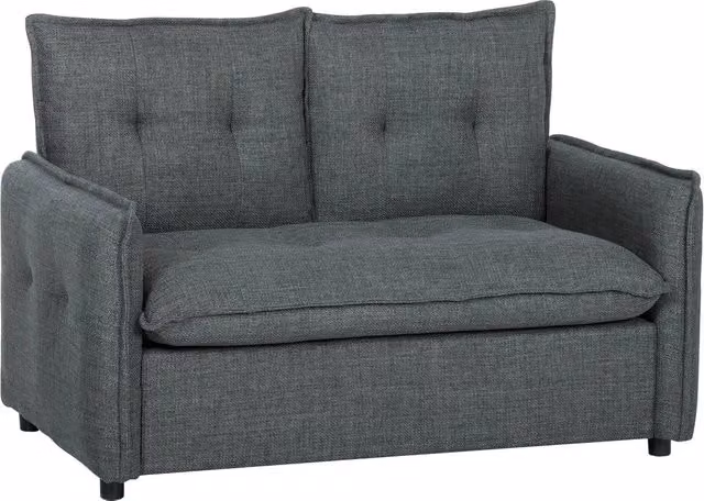 Divano 2 posti ¨C Minimal ¨C Tessuto lino grigio scuro 131 cm