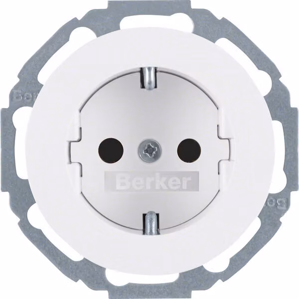 Berker 47552089 Presa SCHUKO bianco polare, lucido Gamma R.classic