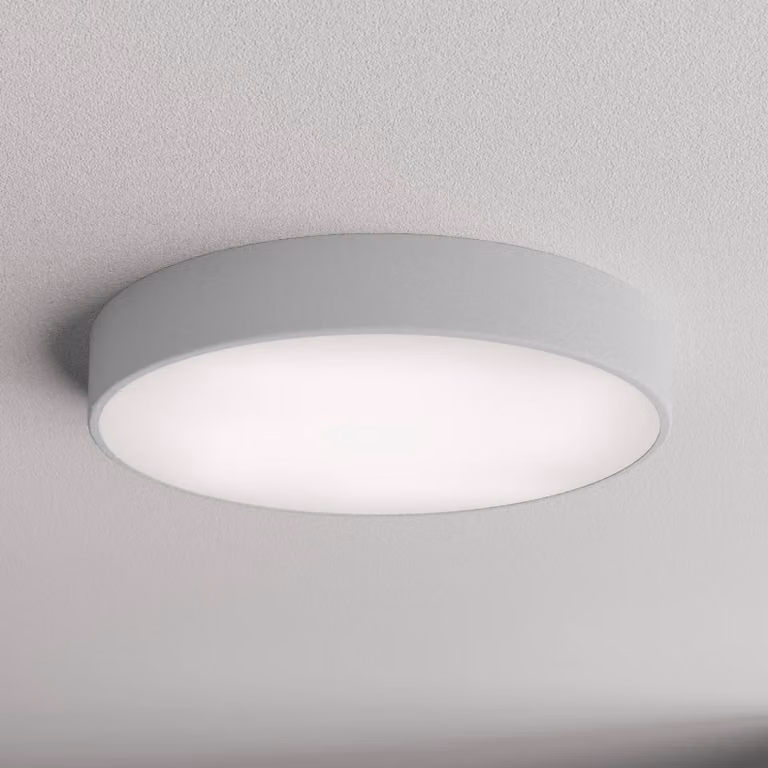 Plafoniera soffitto Cleo 500 TEMAR LIGHTING, dimmerabile, Alluminio / Grigio / Zincato, Soggiorno / Sala da pranzo, Metallo, Moderno, Plafoniera