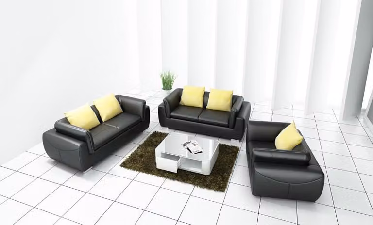 Ledersofa mit USB Wohnlandschaft 3+2+1 Sitzer Garnitur Design Modern Sofa Couch