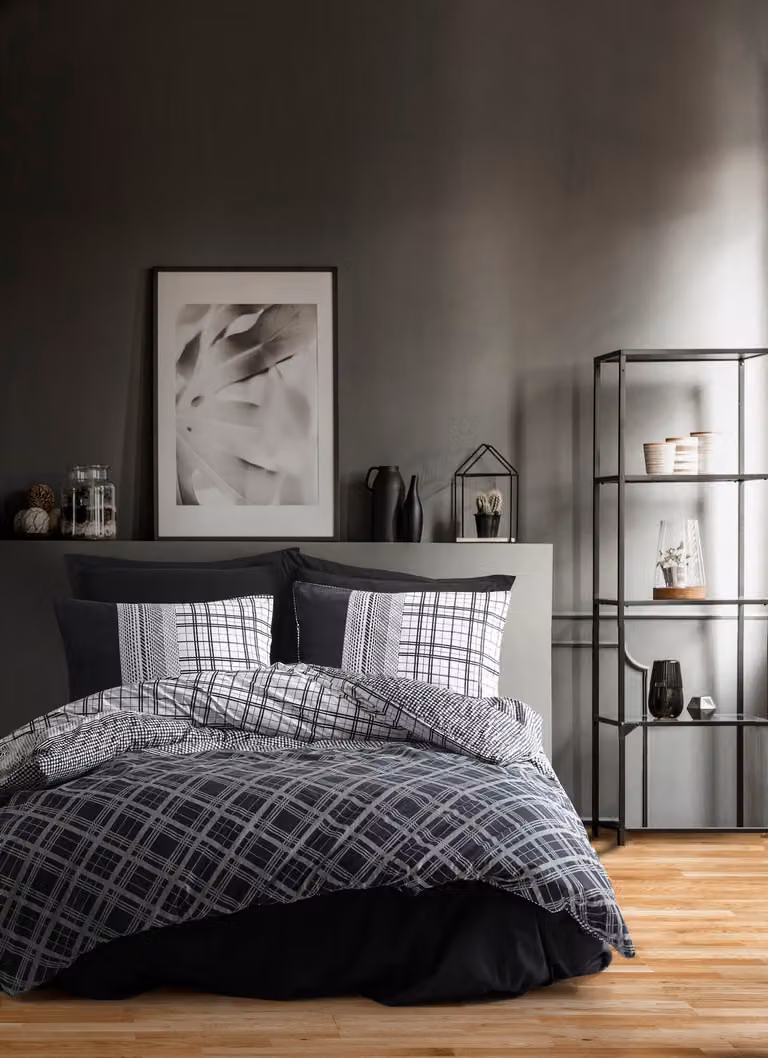 L'Essentiel Linge de Maison, Carlos- CTN3864, nero, piumino, 100% cotone ranforce
