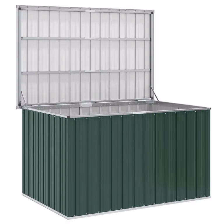 vidaXL Baule da Giardino Moderno Verde L: 149 cm, P: 99 cm, H: 93 cm