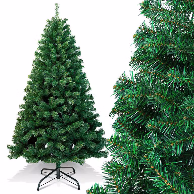Jopassy Albero di Natale artificiale 180 cm Albero di Natale artificiale con supporto per albero Decorazione natalizia Verde PVC