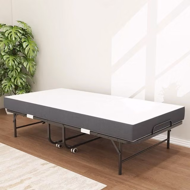 Letto Ospiti Pieghevole con Materasso ¨C MINIMAL ¨C Metallo, Memory Foam, 96x190
