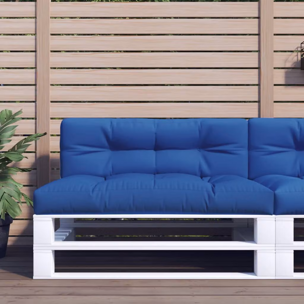 vidaXL Cuscino per Pallet Blu in Poliestere, Idrorepellente e Resistente ai Raggi UV, L 120 x P 40 x H 12 cm