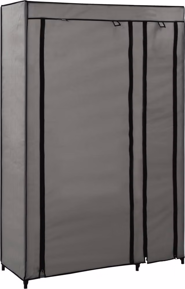 The Living Store Armadio pieghevole grigio 110x45x175 cm tessuto