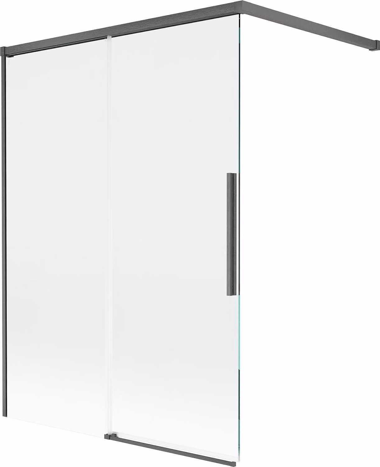 Mexen Rox paravento doccia scorrevole a 2 ante 120 x 150 cm, trasparente, grigio canna di fucile spazzolato - 8C9-100-003-66-00