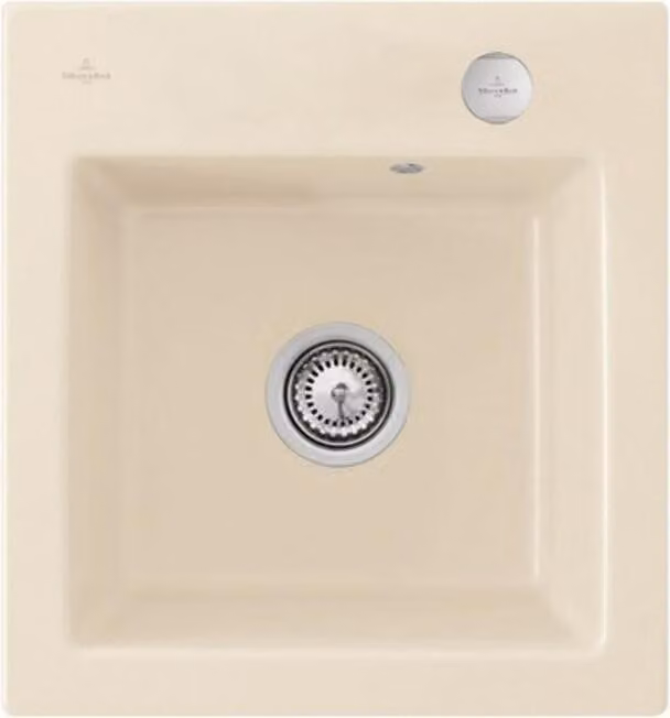 Lavello da cucina Villeroy&Boch, lavello da cucina Subway 45 XS Ivory 475x510mm, larghezza base 45cm