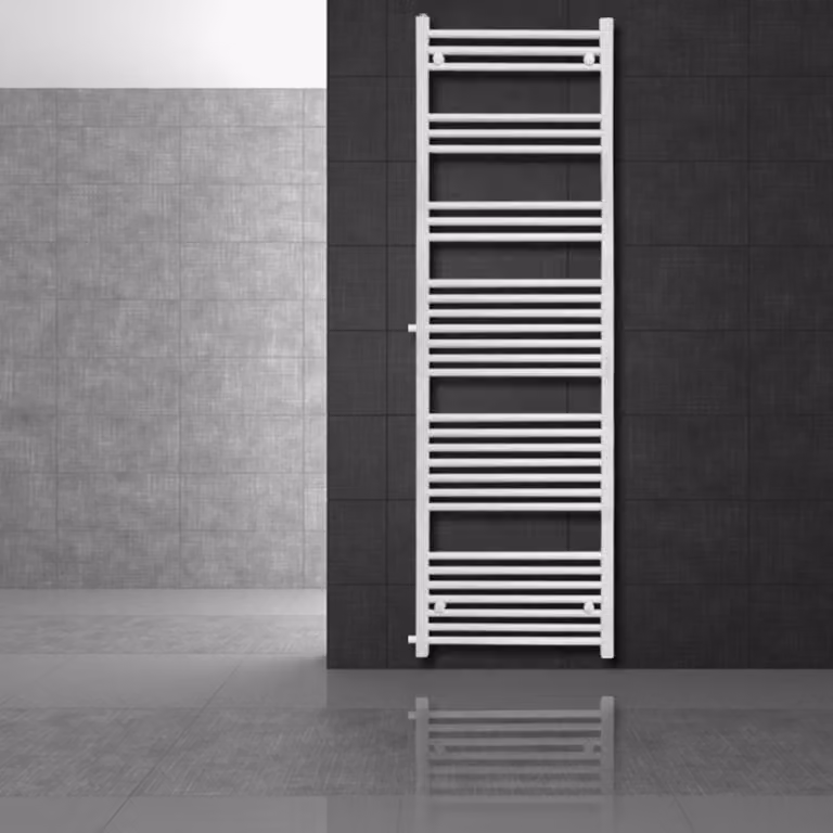 LuxeBath radiatore bagno attacco laterale, 500x1800 mm, bianco, diritto, senza elemento riscaldante
