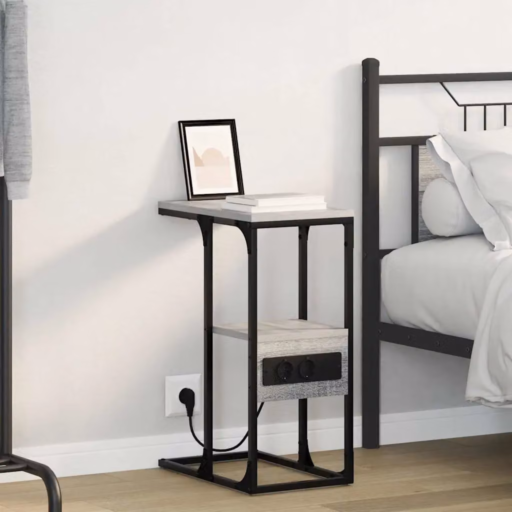 Armadio da Notte vidaXL Grigio Sonoma L: 41,5 cm, P: 26 cm, H: 60,5 cm