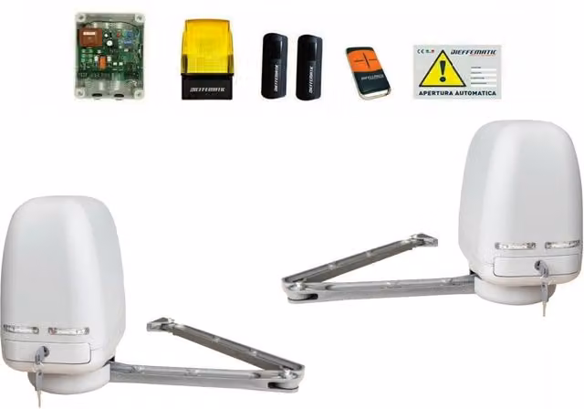 KIT AUTOMAZIONE PER CANCELLO A BATTENTE BRACCIO ARTICOLATO 230V MODELLO SNODO DF