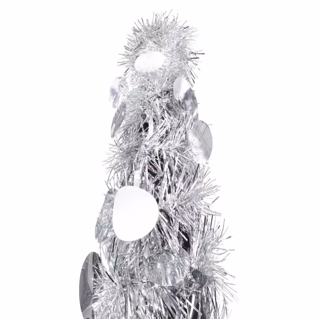 Albero di Natale Artificiale Apribile Argento 180 cm PET