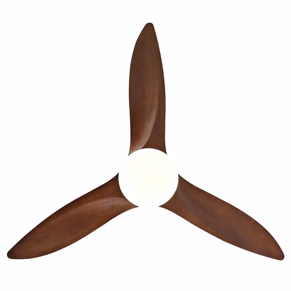 Ventilatore a soffitto moderno MINIMAL nero con pale in legno massello, motore DC reversibile, luce LED dimmerabile e telecomando – 2
