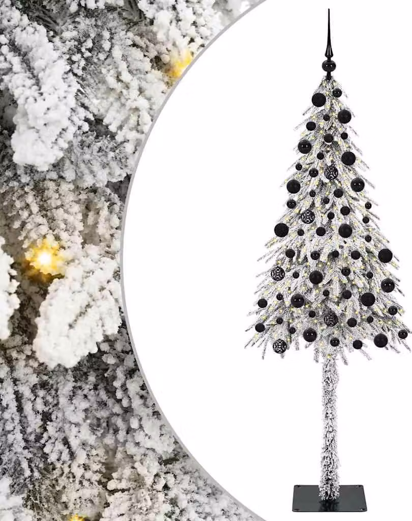 Albero di Natale con 300 LED Bianco 210 cm PE e Acciaio